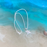 Sterling Silver Stingray Necklace, Silver Necklace, Ocean Necklace