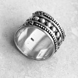 Sterling Silver Bali Swirly Ring, Statement Ring, Silver Ring, Boho Ring