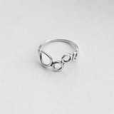 Sterling Silver Multiple Open Circle Ring, 4 Circle Ring, Boho Ring, Silver Ring, Halo Ring