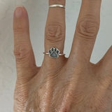 Sterling Silver Paw Print Ring, Silver Ring, Animal Ring, Pet Ring, Kids Ring, Paw Ring