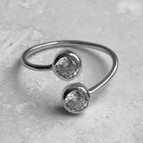 Sterling Silver Round CZ Toe Ring, Silver Rings, CZ Ring