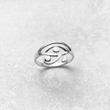 Sterling Silver Eye of Ra Ring, Silver Rings, Protection Ring, Eye of Horus Ring, Religious Ring
