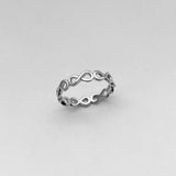 Sterling Silver Eternity Infinity Ring, Silver Ring, Love Ring, Promise Ring