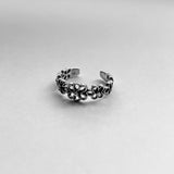 Sterling Silver Eternity Flower Toe Ring, Boho Ring, Silver Ring, Flower Ring