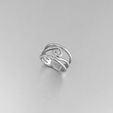 Sterling Silver Wave Ring, Silver Ring, Boho Ring, Statement Ring