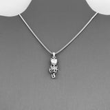 Sterling Silver Filigree Cat Necklace, Filigree Necklace, Kitty Necklace, Kids Necklace