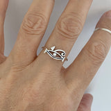 Sterling  Silver Small Eye of Ra Ring, Silver Ring, Protection Ring, Eye of Horus Ring, Religious Ring