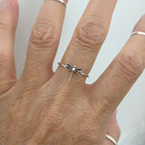 Sterling Silver Small Dragonfly Ring, Dainty Ring, Silver Ring, Spirit Ring