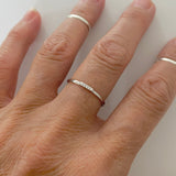 Sterling Silver Tiny CZ Ring, Dainty Ring, Silver Ring, Stackable Ring, CZ Ring