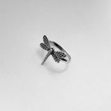 Sterling Silver Dragonfly Ring, Silver Ring, Boho Ring, Spirit Ring