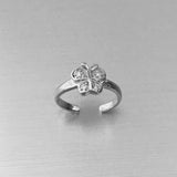 Sterling Silver CZ Butterfly Toe Ring, CZ Ring, Silver Ring, Spirit Ring