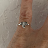 Sterling Silver Elephant Head Toe Ring, Silver Ring, Elephant Ring, Boho Ring