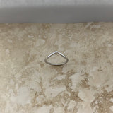 Sterling Silver Plain V Shape Ring, Silver Ring, Chevron Ring, Stackable Ring