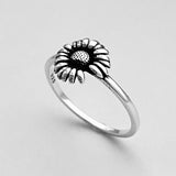 Sterling Silver Missing a Petal Daisy Ring, Dainty Ring, Silver Ring,  Flower Ring, Sunflower Ring