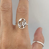 Sterling Silver Double Cactus Ring, Tree Ring, Silver Ring, Desert Ring