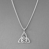 Sterling Silver Triquetra Pentagram Necklace, Silver Necklace, Triquetra Necklace, Star Necklace