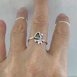 Sterling Silver Key To My Heart Ring, Silver Ring, Love Ring, Key Ring