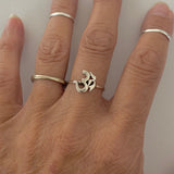 Sterling Silver Solo OM Sign Ring, Yoga Ring, Silver Rings, OM Ring