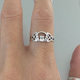 Sterling Silver Celtic Claddagh Ring, Silver Ring, Friendship Ring, Loyalty Ring, Irish Ring