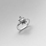 Sterling Silver Turtle Ring, Silver Ring, Ocean Ring, Animal Ring, Beach Ring