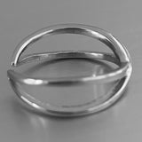 Sterling Silver Crisscross Toe Ring, Silver Ring, X Ring, Boho Ring