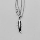 Sterling Silver Eagle Feather Necklace, Silver Necklace, Boho Necklace, Angels Necklace