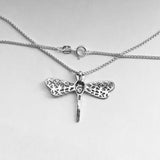 Sterling Silver Filigree Dragonfly Necklace, Silver Necklace, Boho Necklace, Spirit Necklace