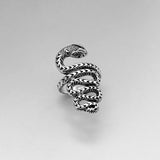 Sterling Sterling Large Heavy Snake Ring, Silver Ring, Reptile Ring, Animal Ring