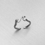 Sterling Silver Little Waves Toe Ring, Silver Rings, Pinky Ring