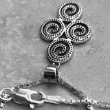 Sterling Silver Multiple Swirls Necklace, Silver Necklace, Statement Necklace, Swirly Necklace