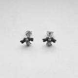 Sterling Silver Bumblebee Earrings, Silver Earrings, Stud Earrings, Spirit Earrings