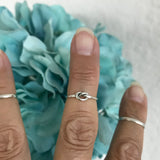 Sterling Silver Tiny Love Knot Toe Ring, Silver Ring, Knot Ring, Love Knot Ring