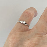 Sterling Silver Claddagh Toe Ring, Silver Ring, Heart Ring, Irish Ring, Friendship Ring
