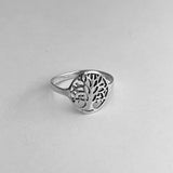 Sterling Silver Small Tree of Life Ring, Silver Ring, Tree Ring, Dainty Ring, Leaf Ring