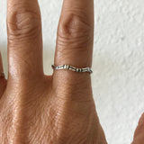 Sterling Silver Stackable Bamboo Ring