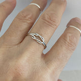 Sterling Silver Dainty Knot Ring, Love Knot Ring, Silver Ring, Boho Ring
