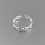 Sterling Silver Thin Braided Toe Ring, Silver Rings, Braid Ring