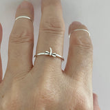 Sterling Silver Tiny Dragonfly Ring, Dainty Ring, Silver Ring, Spirit Ring, Boho Ring