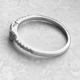 Sterling Silver Infinity CZ Ring, CZ Band, Infinity Ring, Silver Ring, Promise Ring