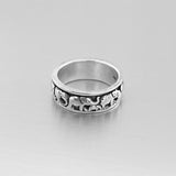Sterling Sterling Marching Herd of Elephants Ring, Spinner Ring, Silver Ring, Good Luck Ring