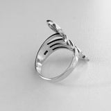 Sterling Silver Swirl Ring, Silver Ring, Statement Ring, Boho Ring