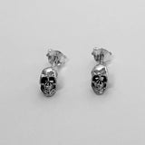 Sterling Silver Skull Earrings, Skeleton Earrings, Silver Earrings, Stud Earrings