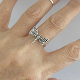 Sterling Silver Dragonfly Ring, Silver Ring, Boho Ring, Spirit Ring