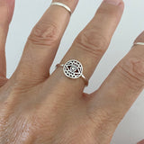 Sterling Silver All Seeing Eye Ring, Silver Rings, Protector Ring