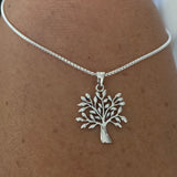 Sterling Silver Tree Of Life Necklace, Silver Necklace, Fortune Necklace, Tree Necklace