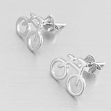 Sterling Silver Bicycle Earrings, Bike Earrings, Silver Earrings, Stud Earrings