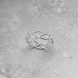 Sterling Silver Wire Weave Ring, Silver Ring, Boho Ring