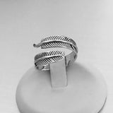 Sterling Silver Wraparound Feather Ring, Silver Ring, Bird Ring, Angels Wing