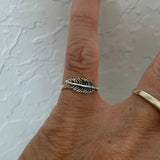 Sterling Silver Feather Toe Ring, Silver Rings, Angels Wing Ring