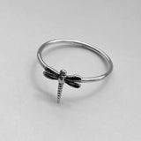 Sterling Silver Small Dragonfly Ring, Dainty Ring, Silver Ring, Spirit Ring